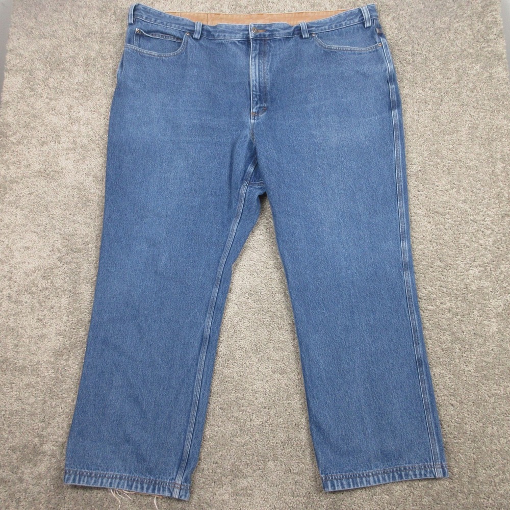 Duluth Jeans Mens 50x32 Blue Workwear Faded Heavy Cotton Relaxed Denim Pants